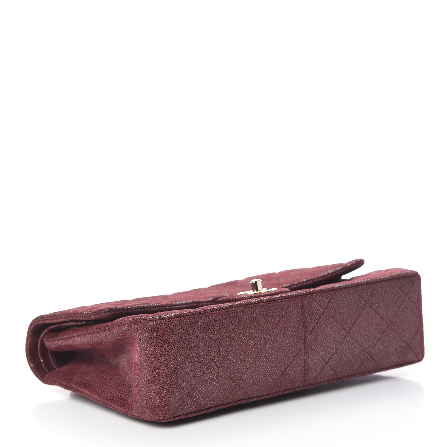Chanel Iridescent Caviar Quilted Medium Double Flap Red 4 of 11
