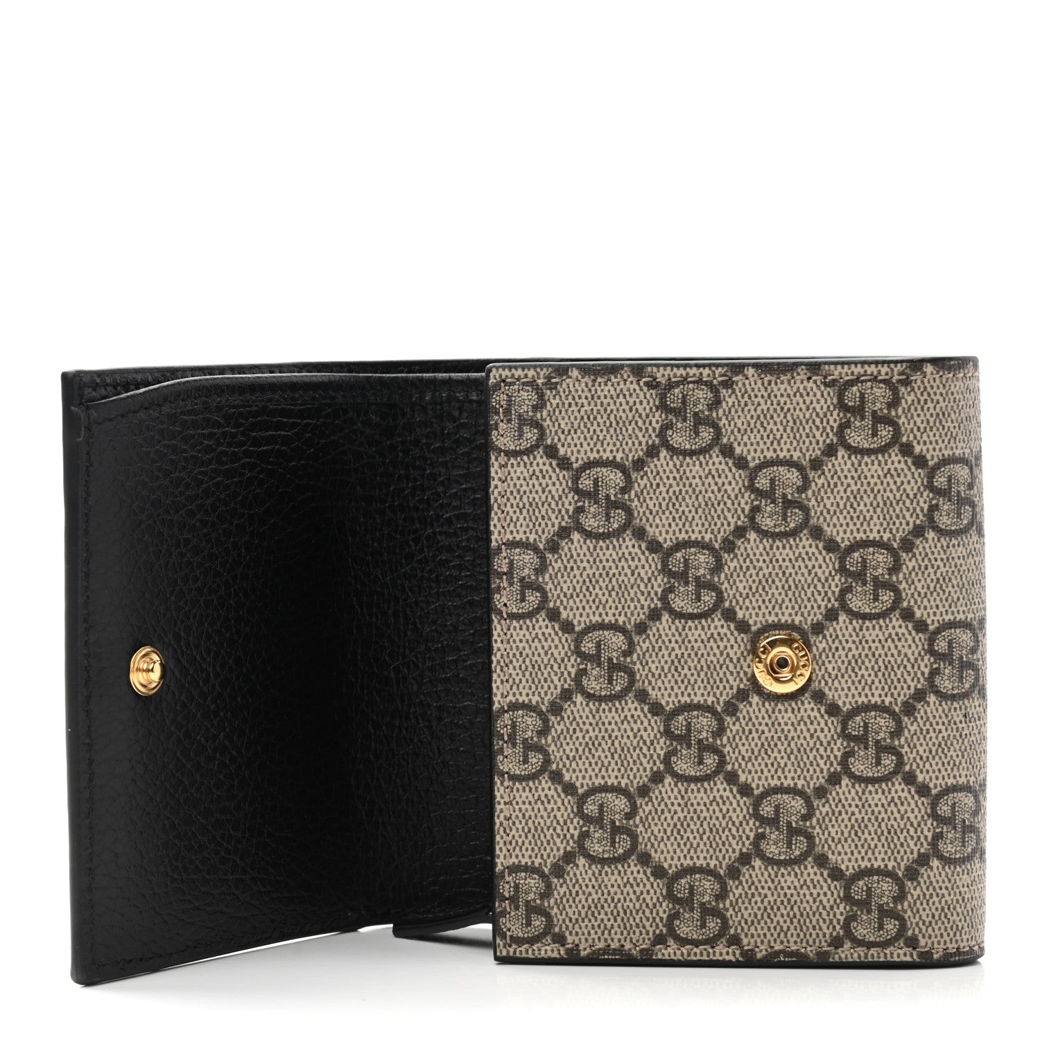 Gucci Dollar Calfskin GG Supreme Monogram Medium GG Marmont Wallet Black Beige Ebony 5 of 7
