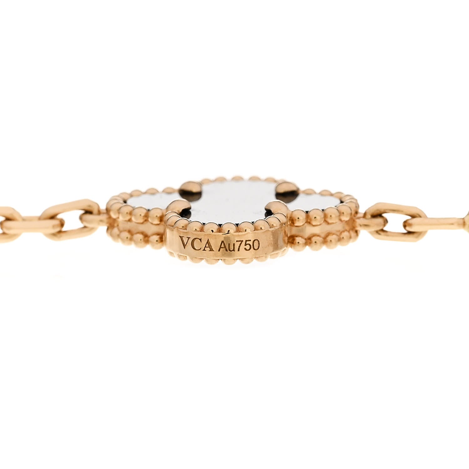 Van Cleef & Arpels 18K Yellow Gold Black Onyx 5 Motifs Vintage Alhambra Bracelet 4 of 5