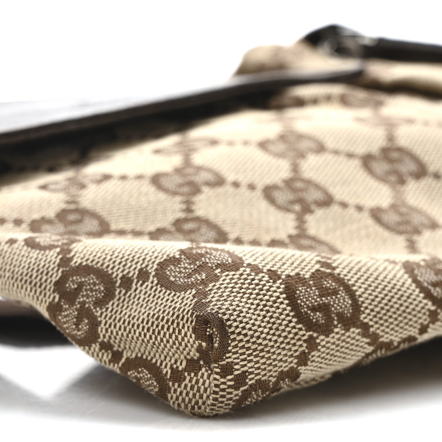 GG Monogram Double Pocket Belt Bag Dark Brown