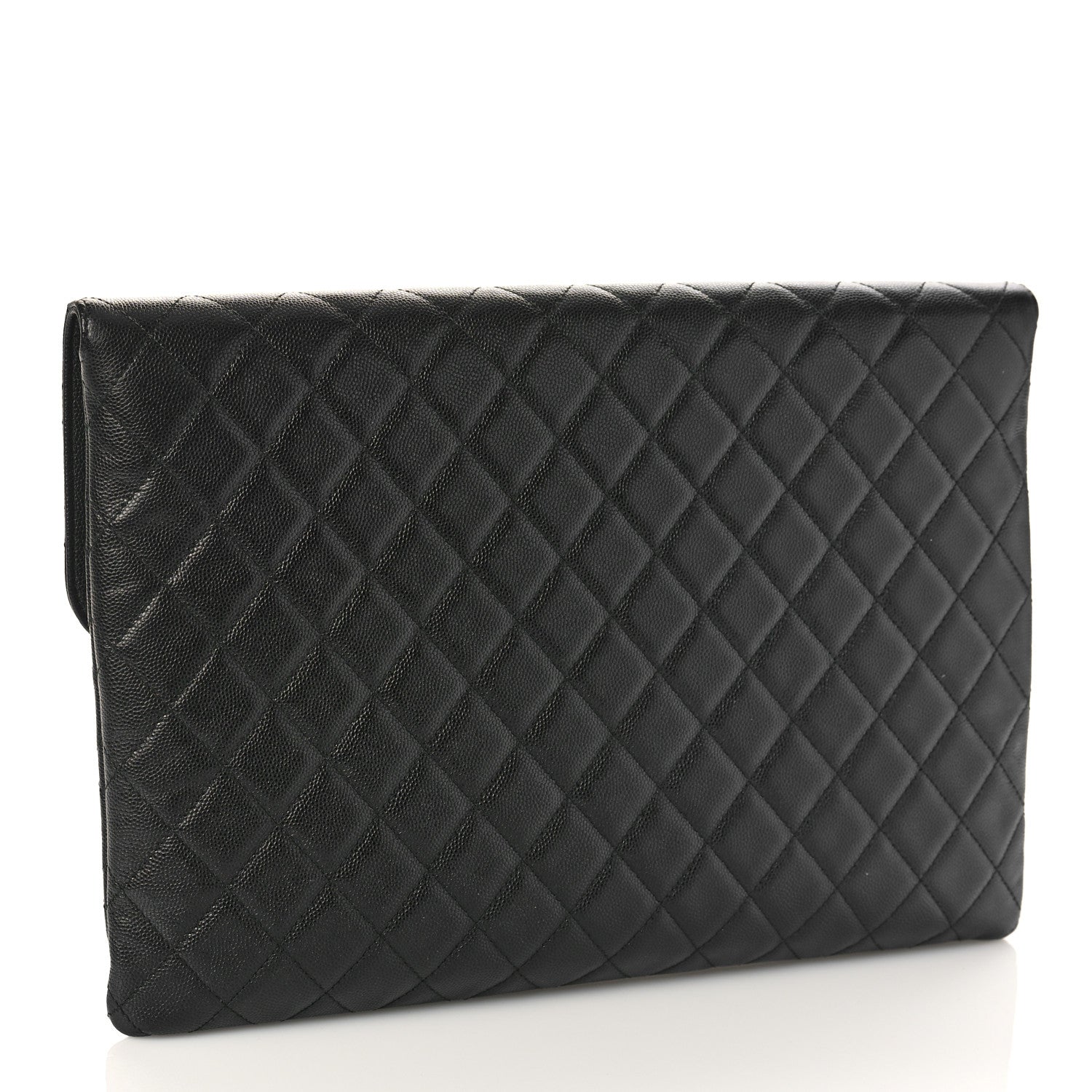 Chanel Caviar Quilted Large Golden Class Pouch Black 3 of 8