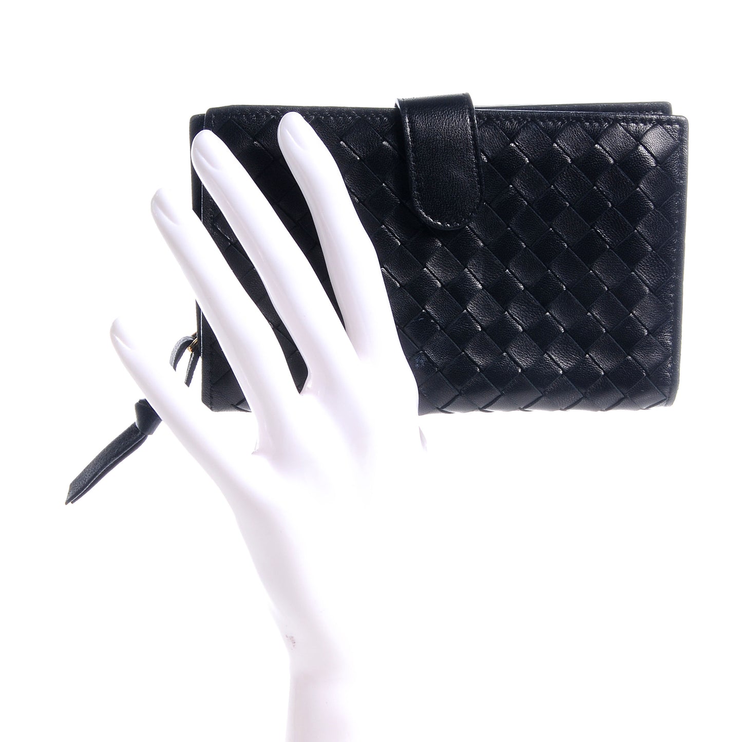 Nappa Intrecciato French Wallet Nero Black