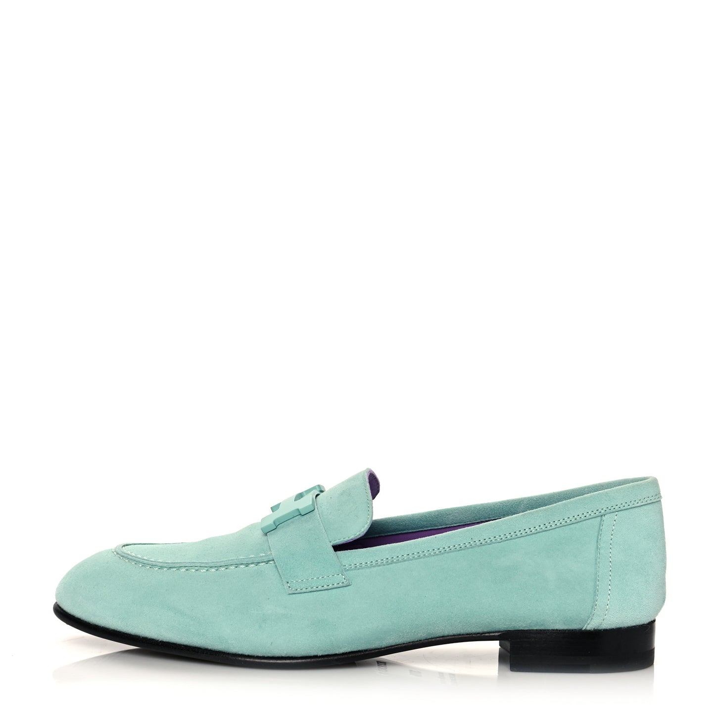 Suede Goatskin Paris Loafers 37.5 Vert d'eau