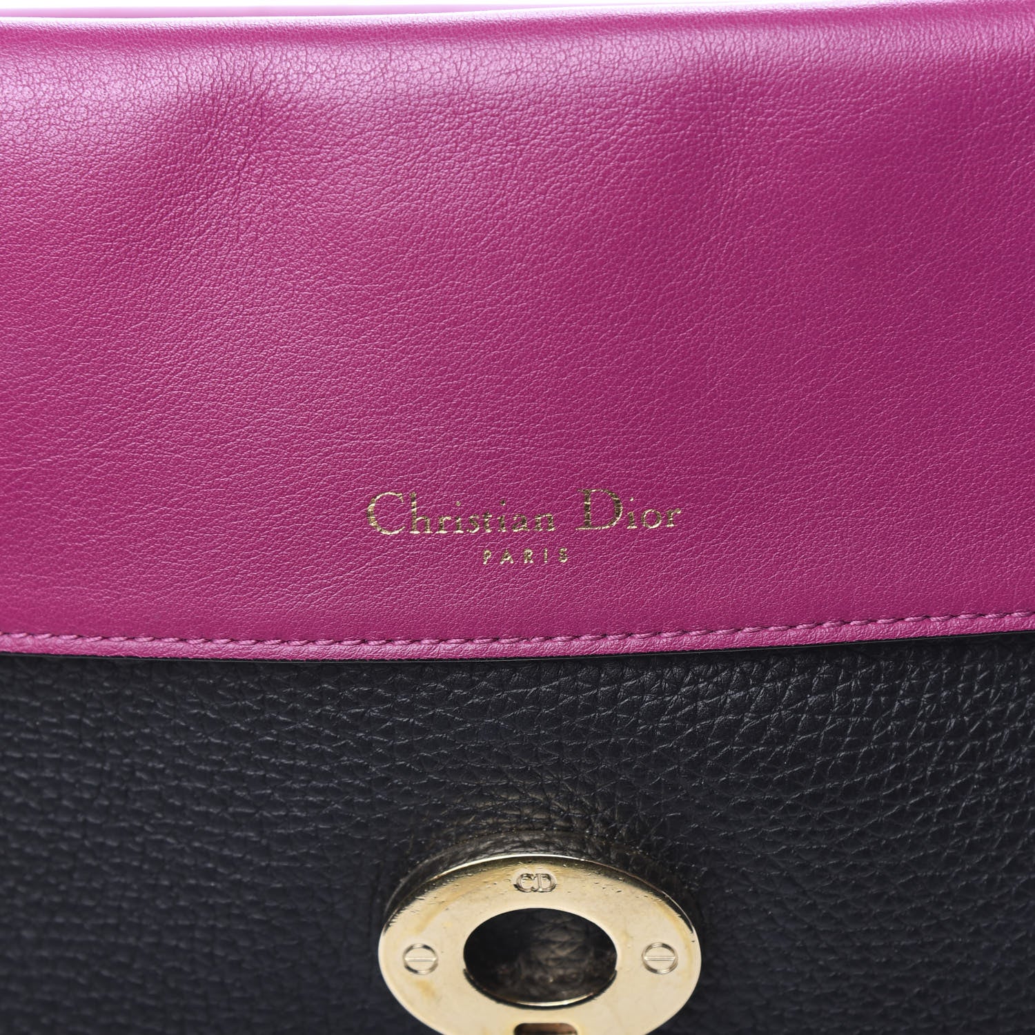 Christian Dior Bullcalf Medium Be Dior Flap Black Fraise 5 of 8