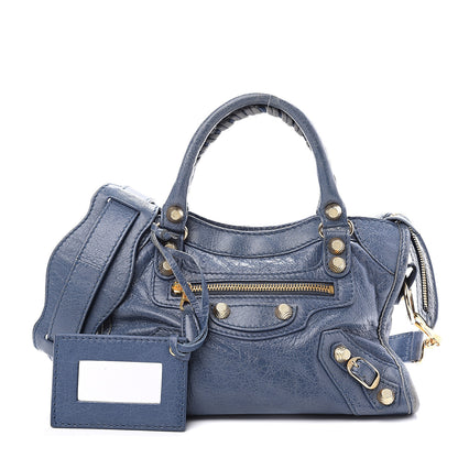 Balenciaga Agneau Giant 12 Gold Hardware Mini City Bleu Persan 1 of 10