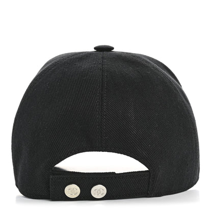 Chanel Cotton CC Cap Hat Black White 6 of 10