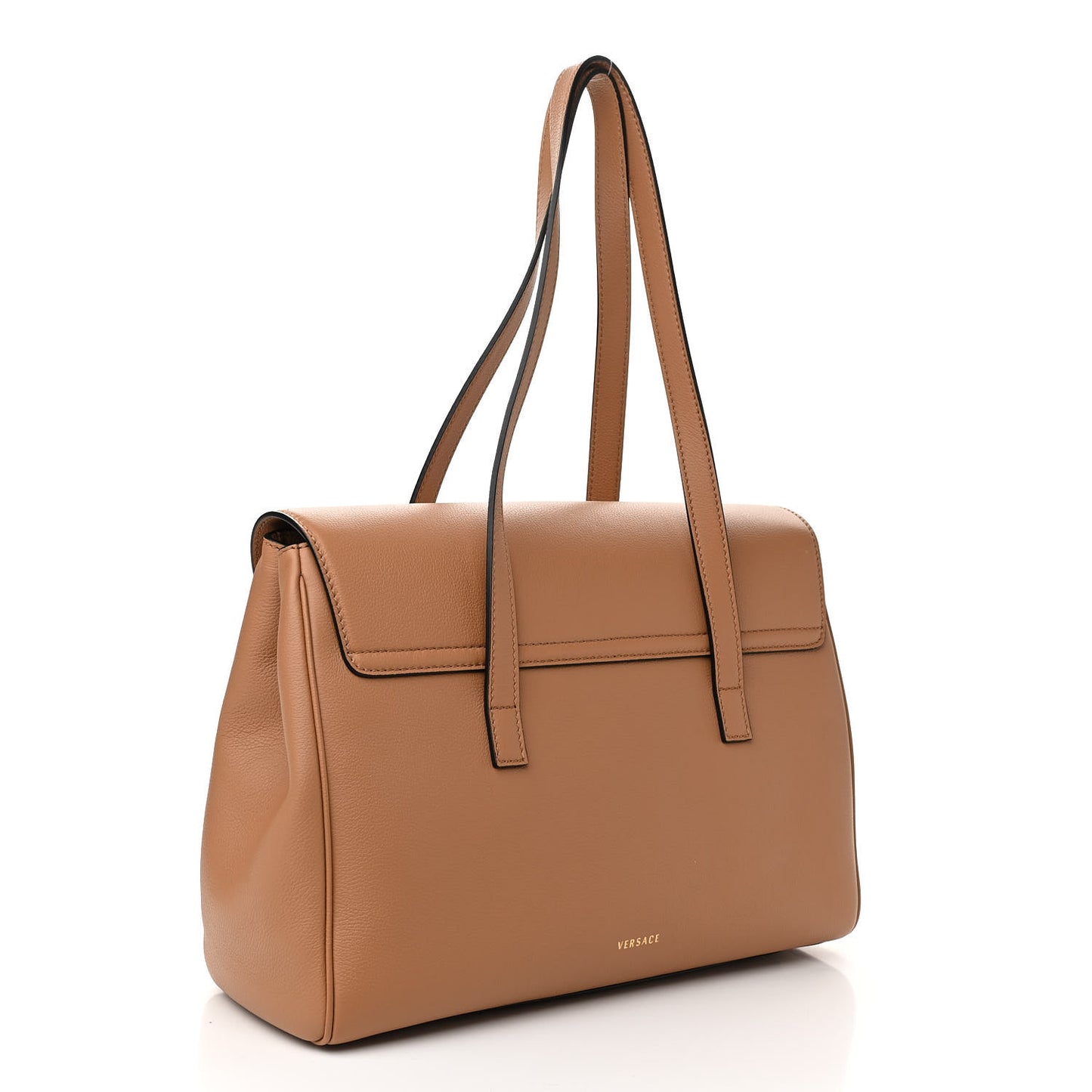 Grained Calfskin La Medusa Tote Brown