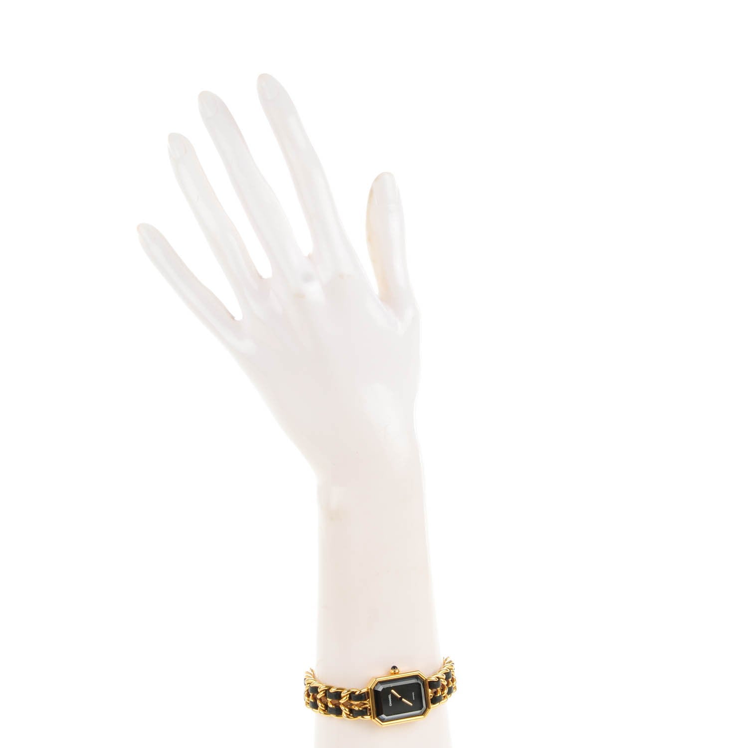 Chanel Stainless Steel Lambskin 20mm Chain Premiere Quartz Watch Gold L 2 of 9