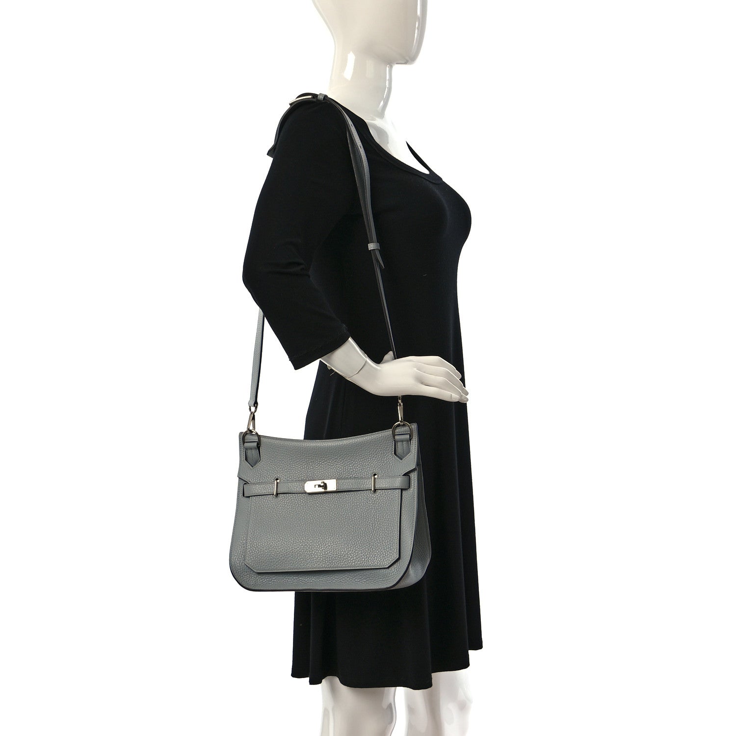 Hermes Taurillon Clemence Jypsiere 28 Bleu Arctic 2 of 8