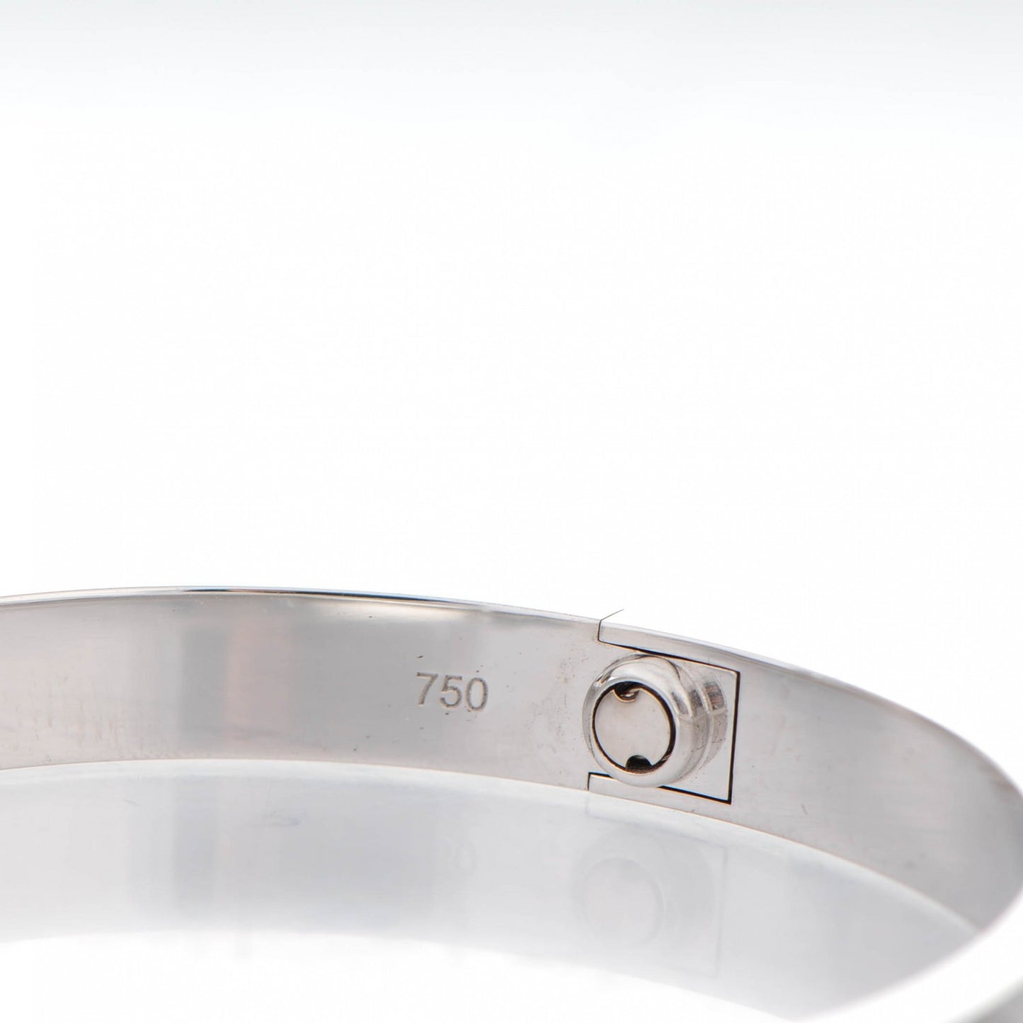 18K White Gold LOVE Bracelet 17