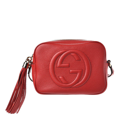 Gucci Pebbled Calfskin Small Soho Disco Bag Tabasco Red 1 of 7