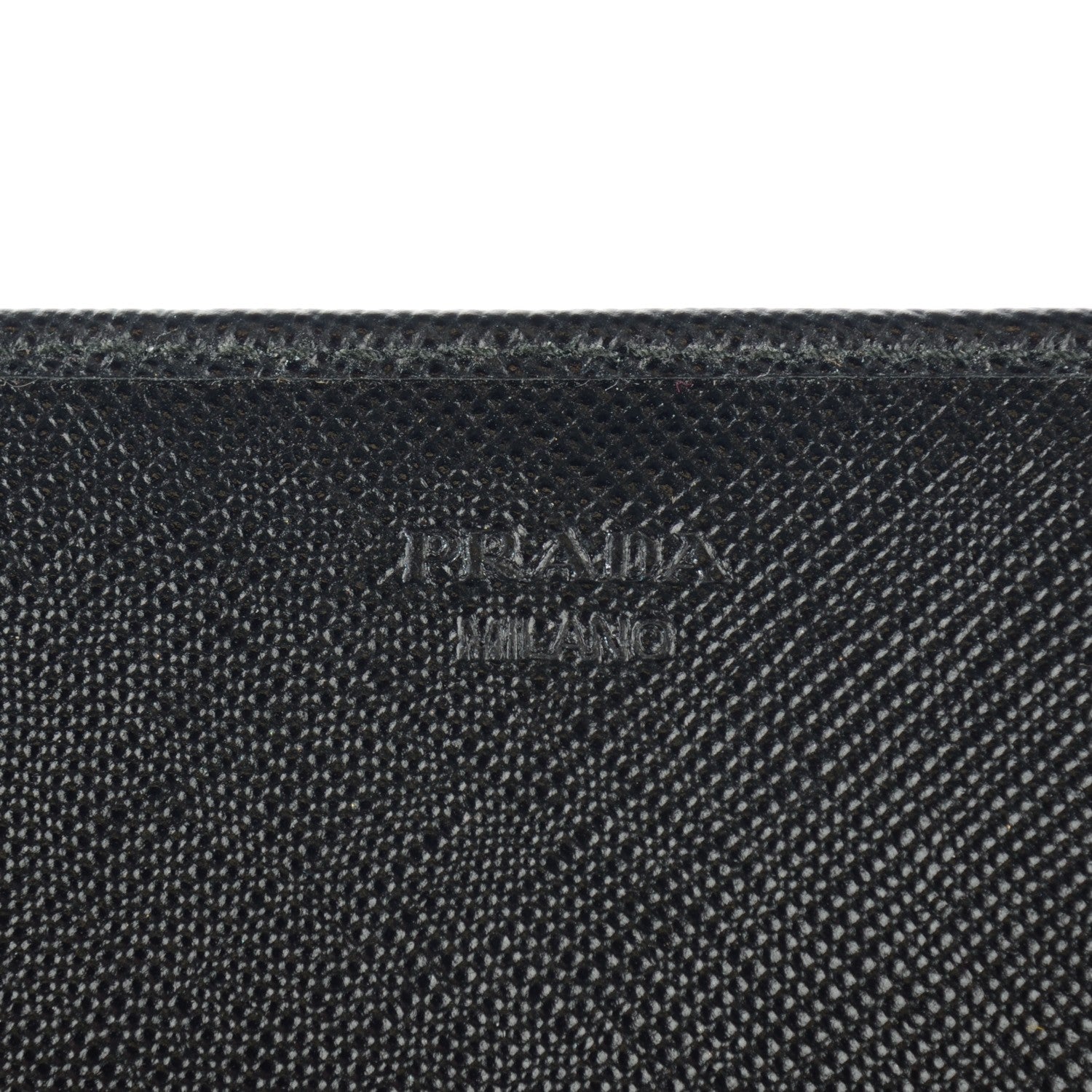 Prada Saffiano Metal Oro Chain Wallet Nero Black 5 of 8