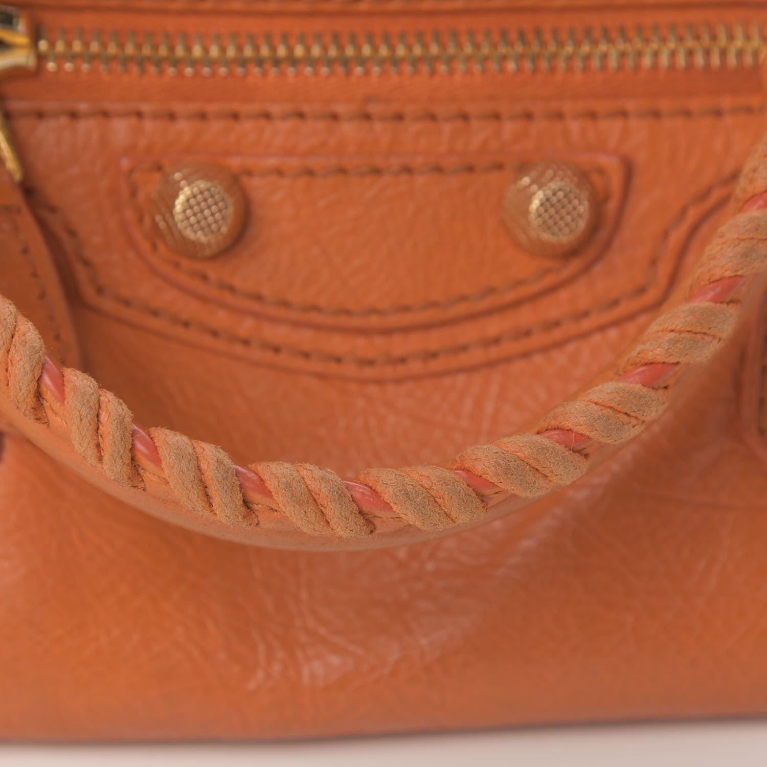 Balenciaga Agneau Giant 12 Gold Hardware Mini City Tangerine 13 of 13