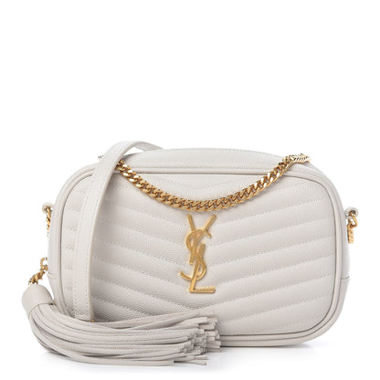 Saint Laurent Grain De Poudre Matelasse Monogram Mini Lou Camera Bag Crema Soft 1 of 10