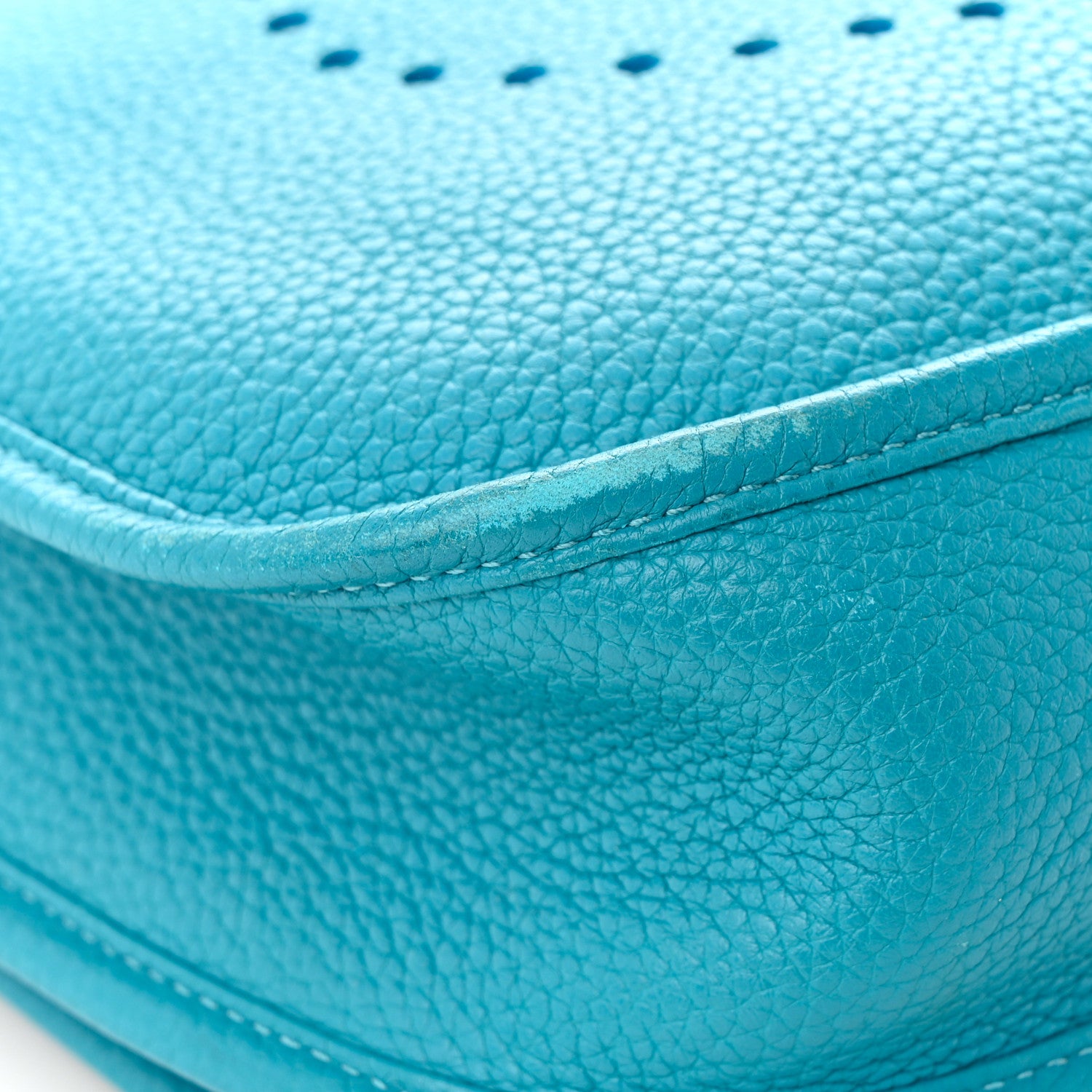 Hermes Taurillon Clemence Evelyne III PM Turquoise Colvert 11 of 12
