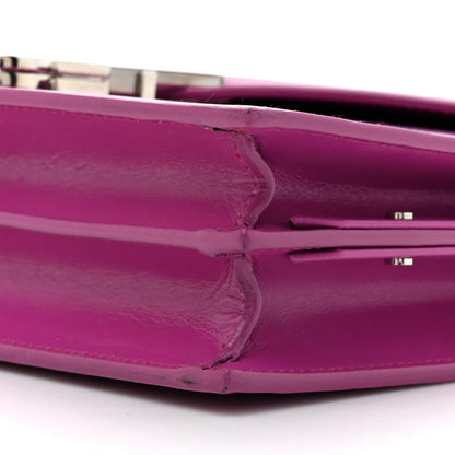 Saint Laurent Smooth Calfskin Monogram Cassandra Clasp Bag Electric Fuchsia 11 of 17