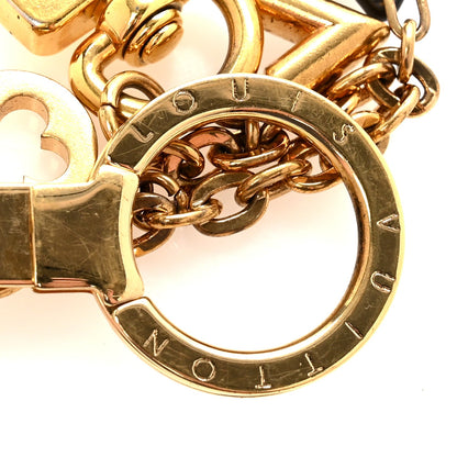 Louis Vuitton Brass Monogram Blooming Flowers Bag Charm Key Holder Rose Ballerine 3 of 4