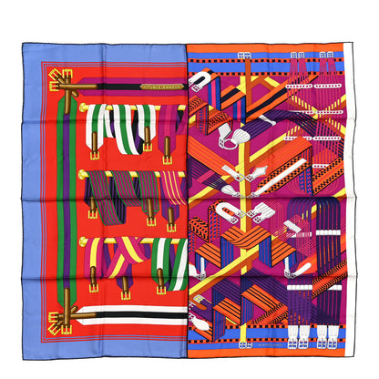Hermes Silk Double Sangle Scarf 90 Rouge Bougainvillea 1 of 4