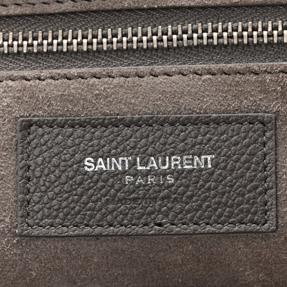 Saint Laurent Grained Calfskin Medium Cabas Rive Gauche Fog 6 of 12