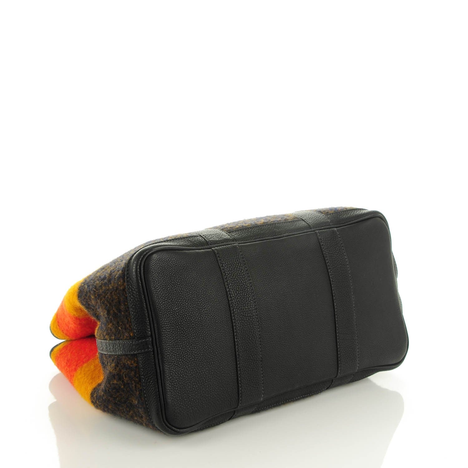 Hermes Wool Rocabar Garden Party Tote 36 MM Orange Black 4 of 6