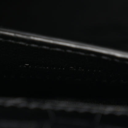 Saint Laurent Calfskin Crocodile Embossed Small Classic Monogram Kate Tassel Satchel Black 7 of 11