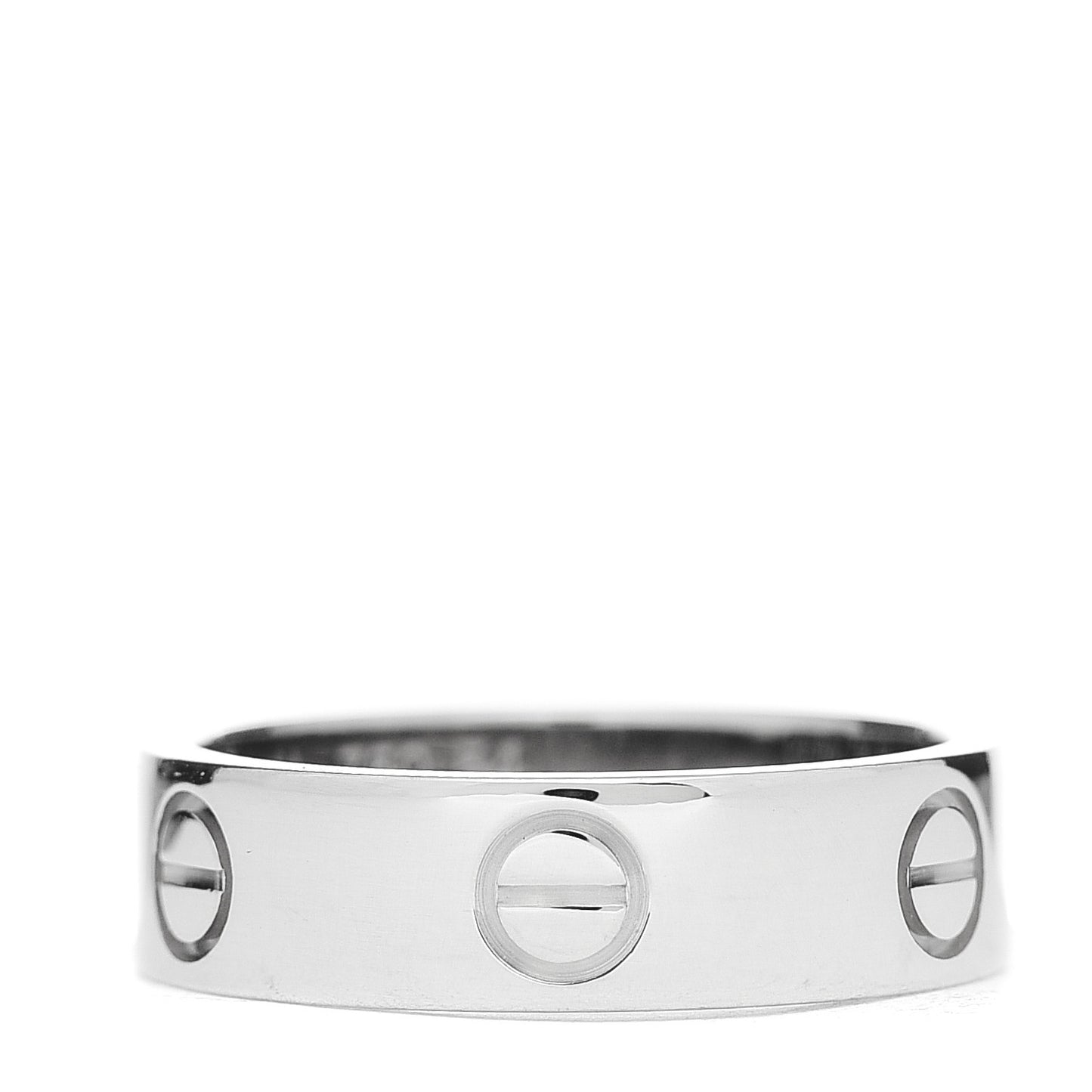 18K White Gold 5.5mm LOVE Ring 54 6.75