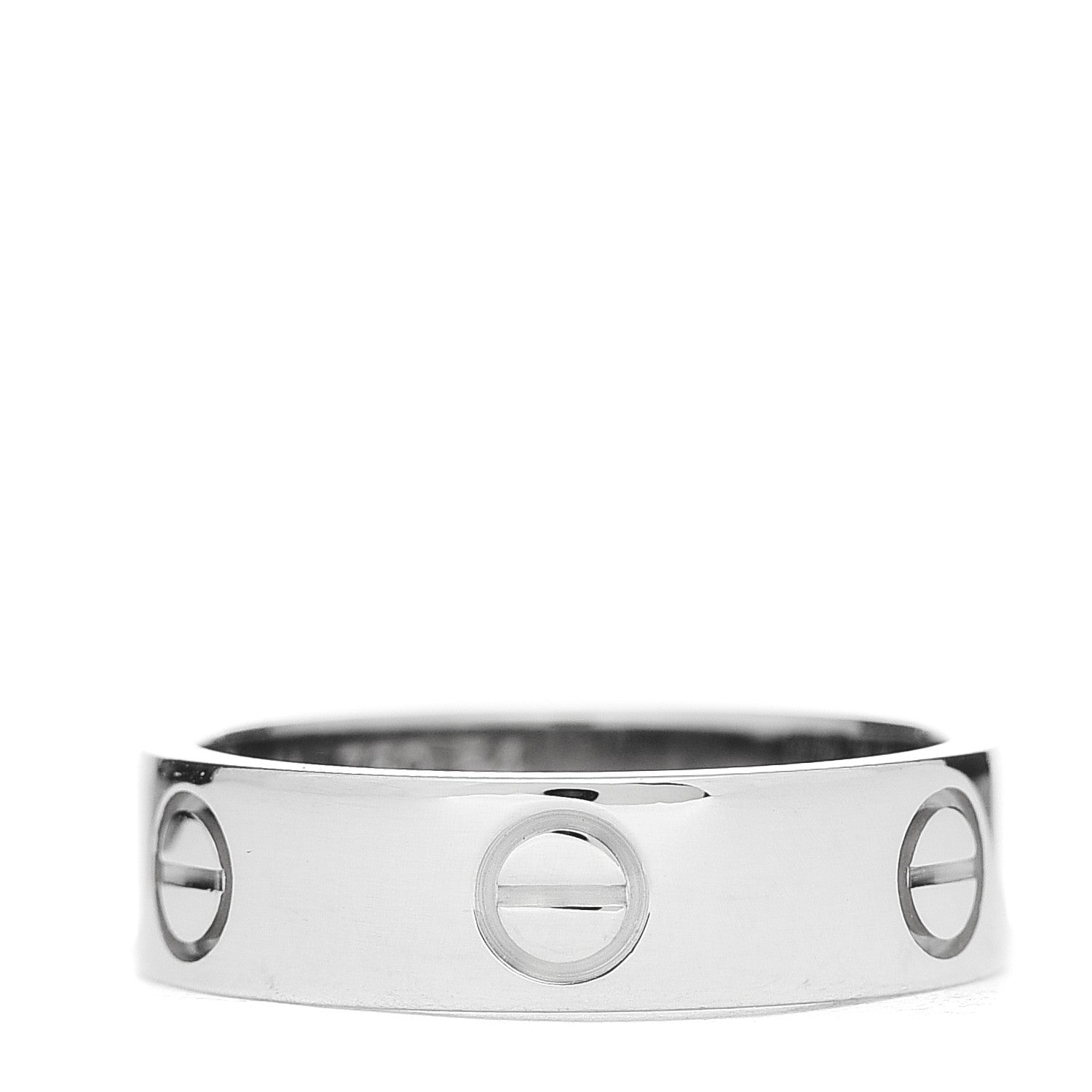 Cartier 18K White Gold 5.5mm LOVE Ring 54 6.75 3 of 4