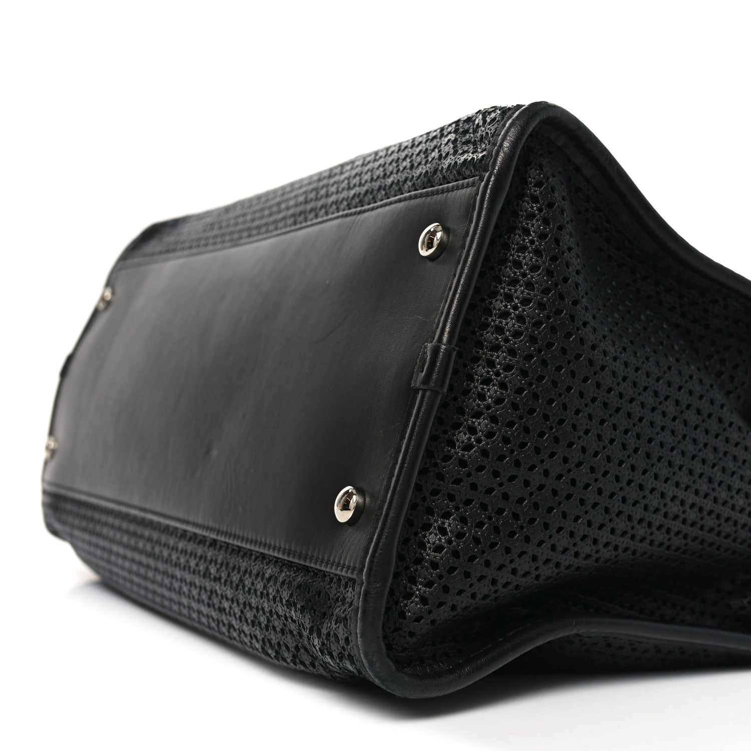 Chanel Calfskin Perforated Up In The Air Tote Black 1867696