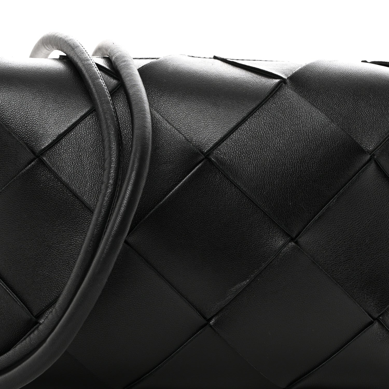Bottega Veneta Lambskin Maxi Intrecciato Small Cassette Camera Bag Black 7 of 9