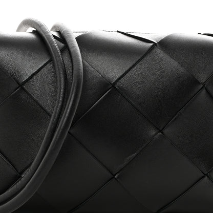 Bottega Veneta Lambskin Maxi Intrecciato Small Cassette Camera Bag Black 7 of 9