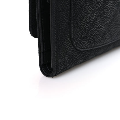 Chanel Iridescent Caviar Quilted Large Flap Wallet  Black 10 of 10