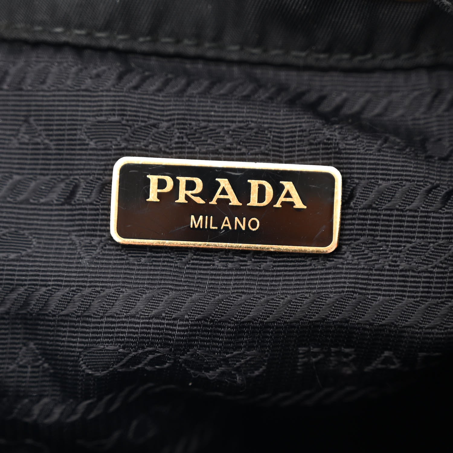 Prada Saffiano Tessuto Nylon Mini Bucket Crossbody Bag Black 6 of 10