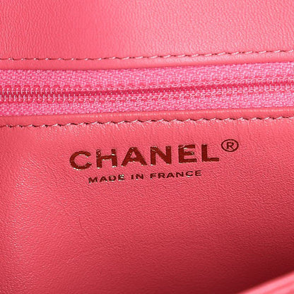 Chanel Lambskin Quilted 3 Pocket Flap Pink 7 of 8