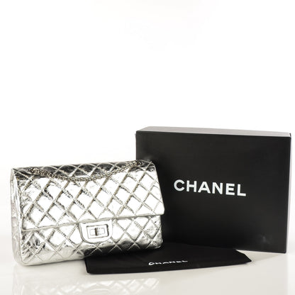 Chanel Metallic Aged Calfskin Quilted 2.55 Reissue 227 Flap Silver 5 of 17