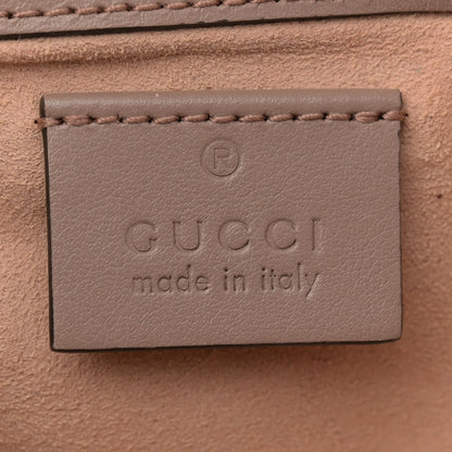 Gucci Calfskin Matelasse Super Mini GG Marmont Shoulder Bag Porcelain Rose 6 of 11