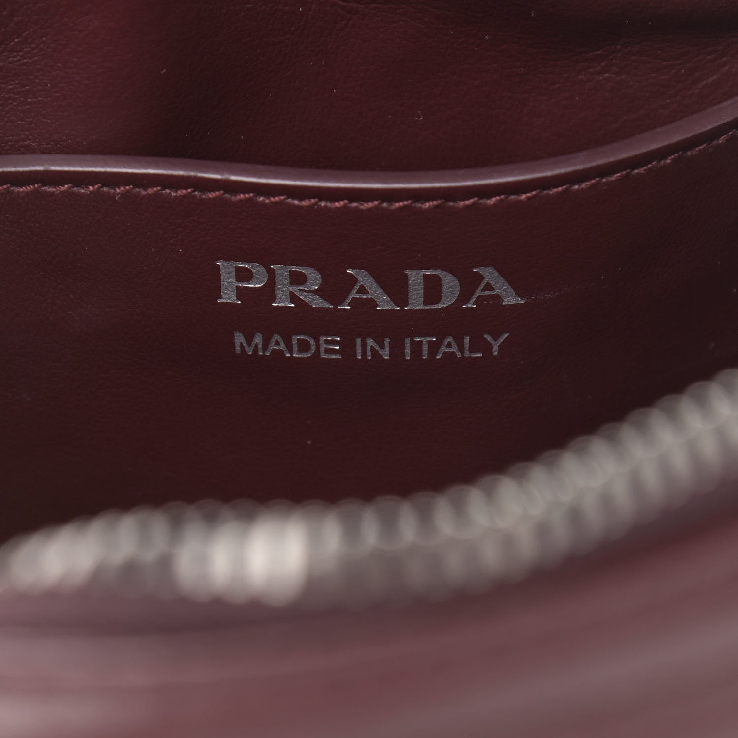 Prada Soft Calfskin Impunture Diagramme Camera Bag Granato 8 of 9