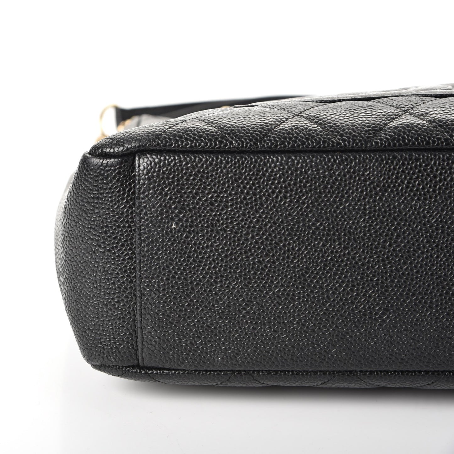 Caviar Quilted Petit Shopping Tote PST Black