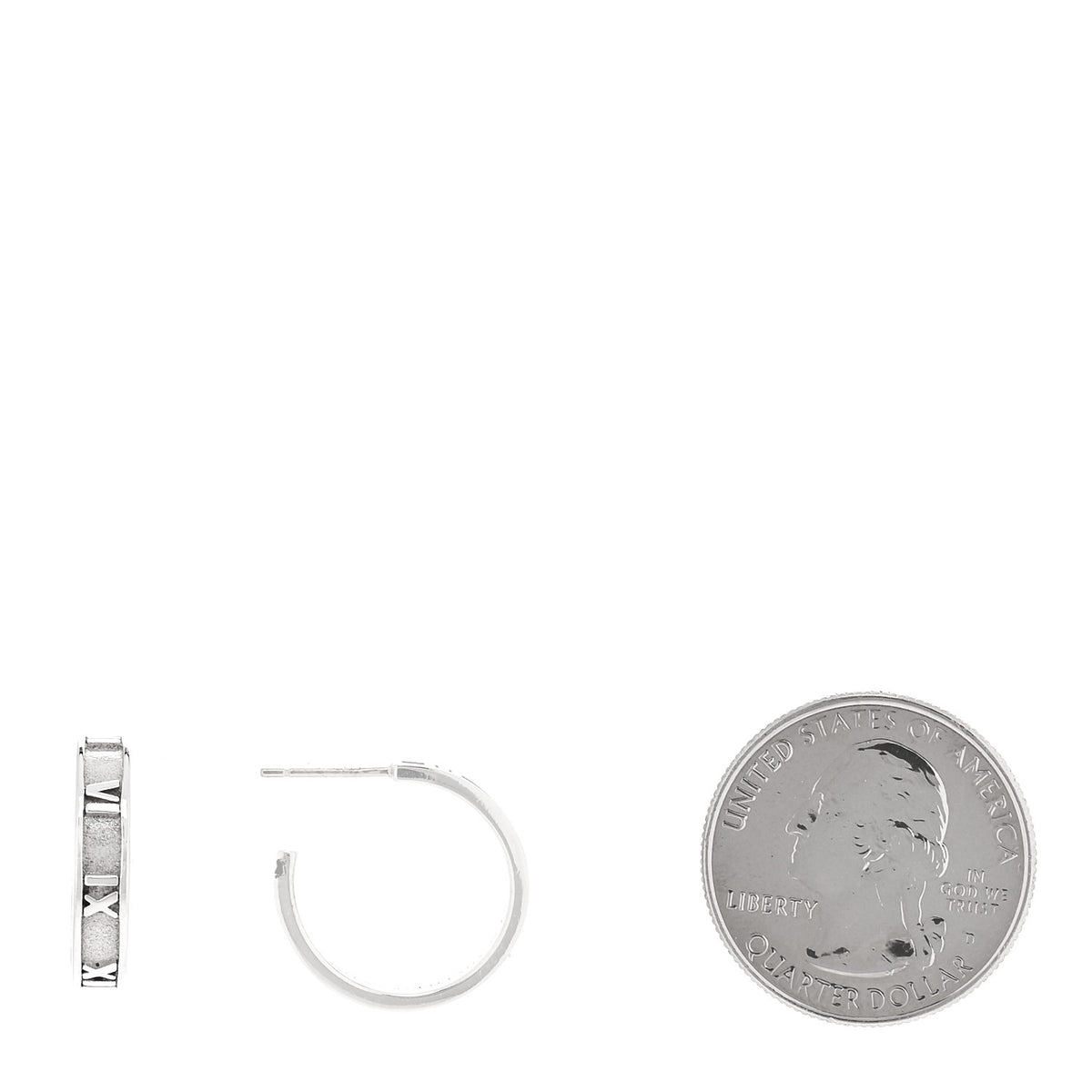 Tiffany Sterling Silver Atlas Hoop Earrings 2 of 5