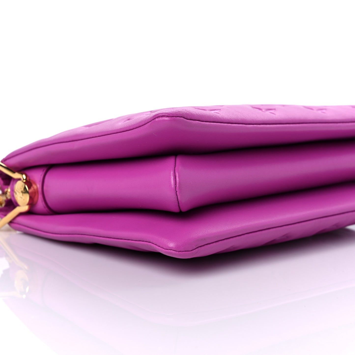 Lambskin Embossed Monogram Coussin BB Orchid