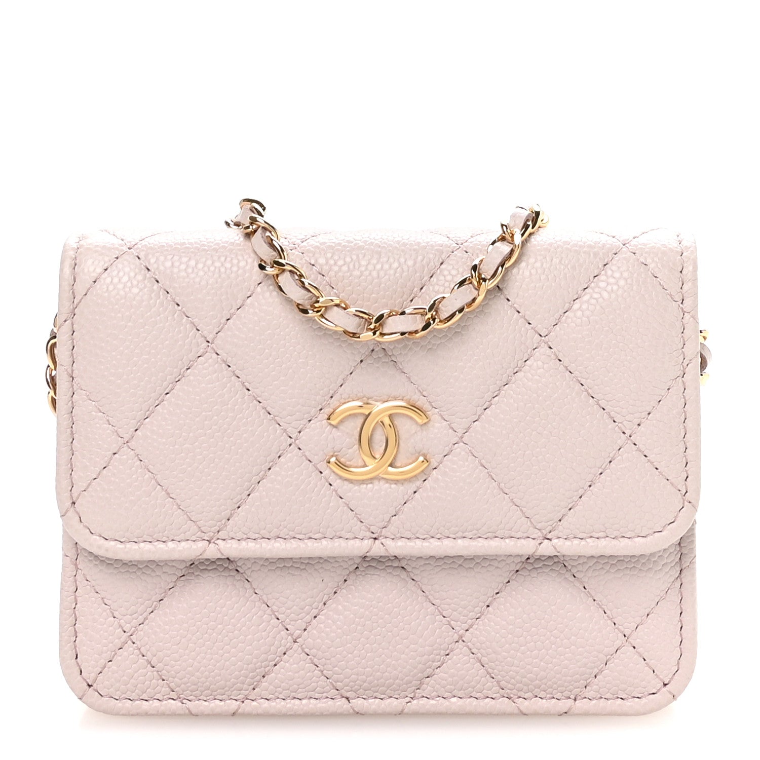 Chanel Caviar Quilted Miss Coco Clutch With Chain Light Purple 1 of 12