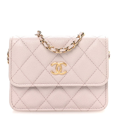 Chanel Caviar Quilted Miss Coco Clutch With Chain Light Purple 1 of 12