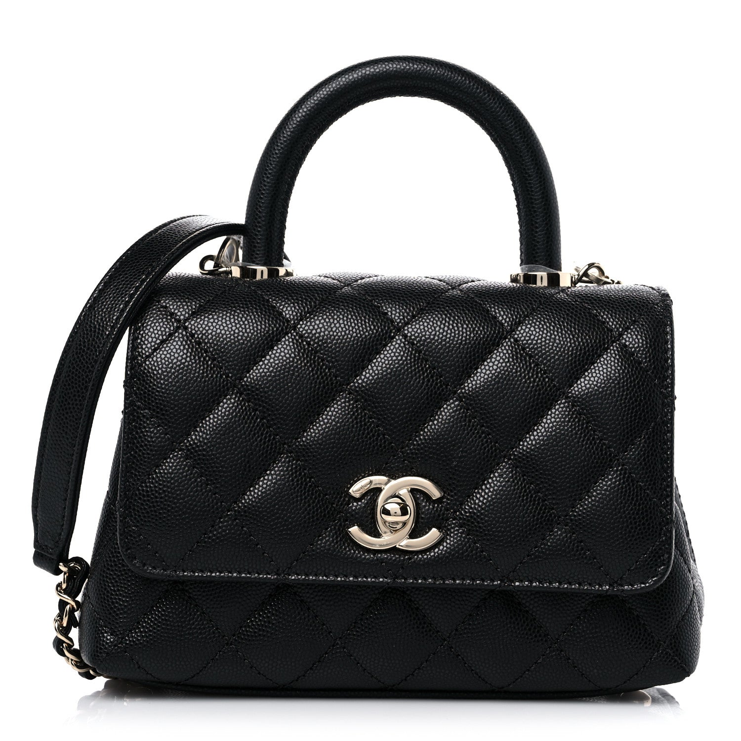 Chanel Caviar Quilted Extra Mini Coco Handle Flap Black 1 of 10