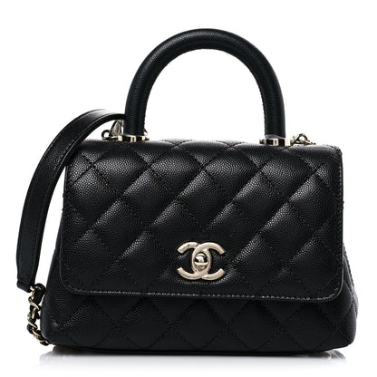 Chanel Caviar Quilted Extra Mini Coco Handle Flap Black 1 of 10