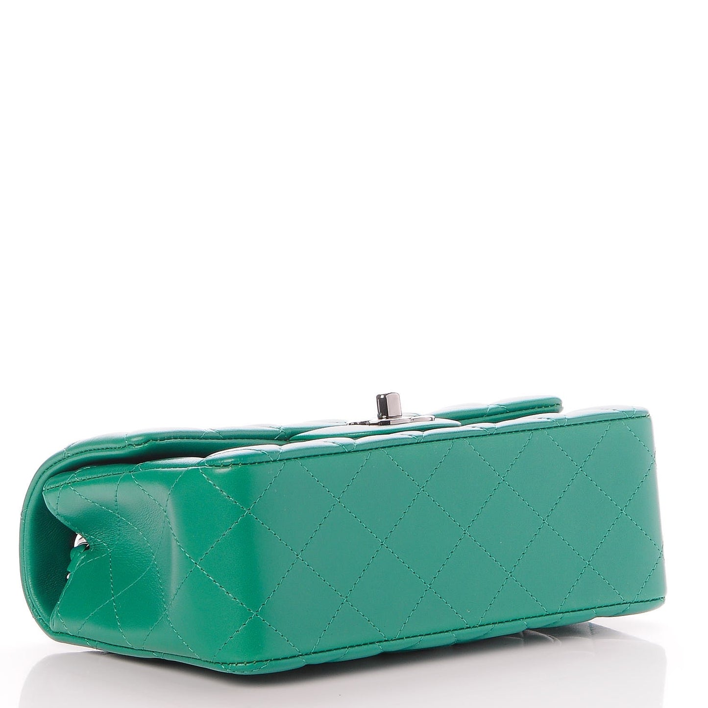 Lambskin Quilted Mini Square Flap Green