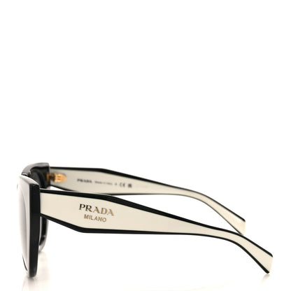Prada Acetate Sunglasses SPR 14W Black White 3 of 6