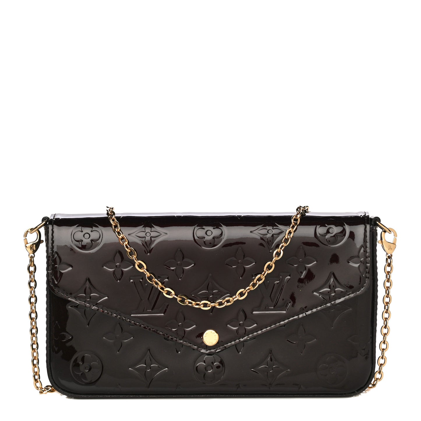 Vernis Pochette Felicie Chain Wallet Amarante