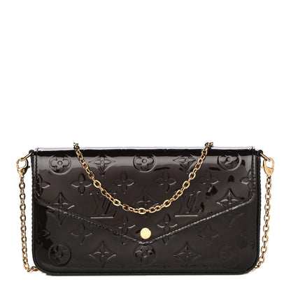 Louis Vuitton Vernis Pochette Felicie Chain Wallet Amarante 1 of 11