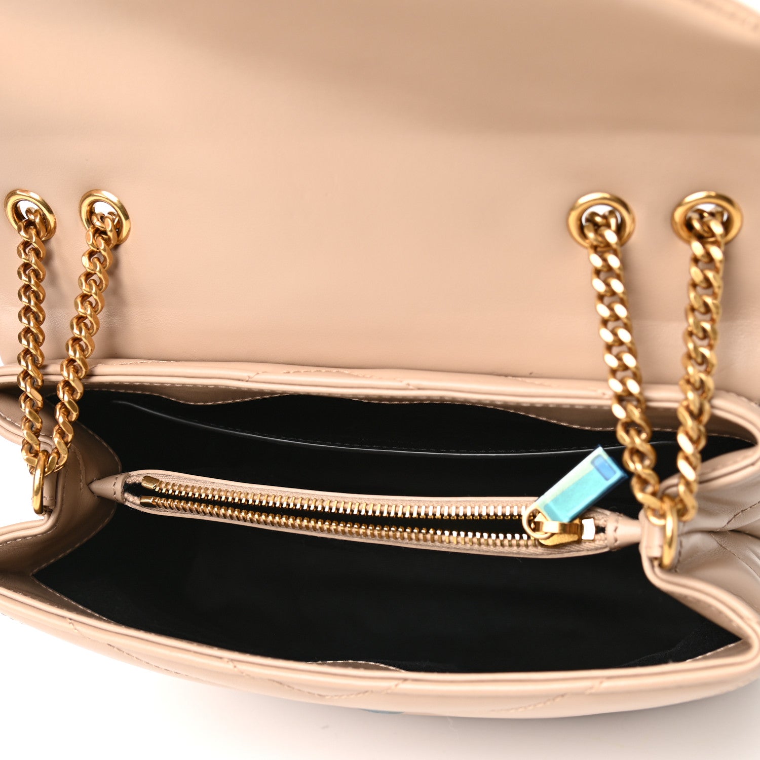 Saint Laurent Calfskin Y Quilted Monogram Small Loulou Chain Satchel Dark Beige 5 of 9
