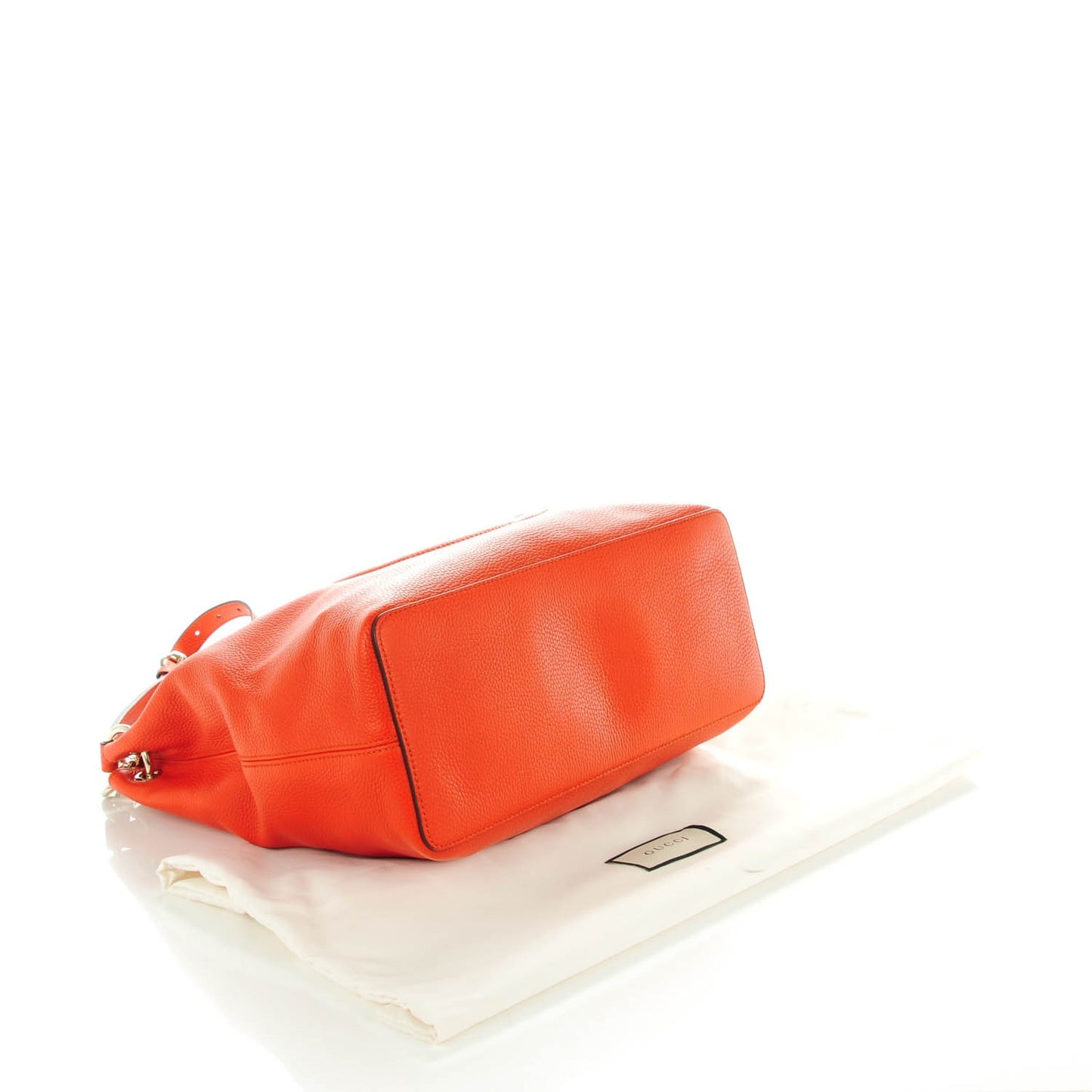 Pebbled Calfskin Large Soho Hobo Sun Orange