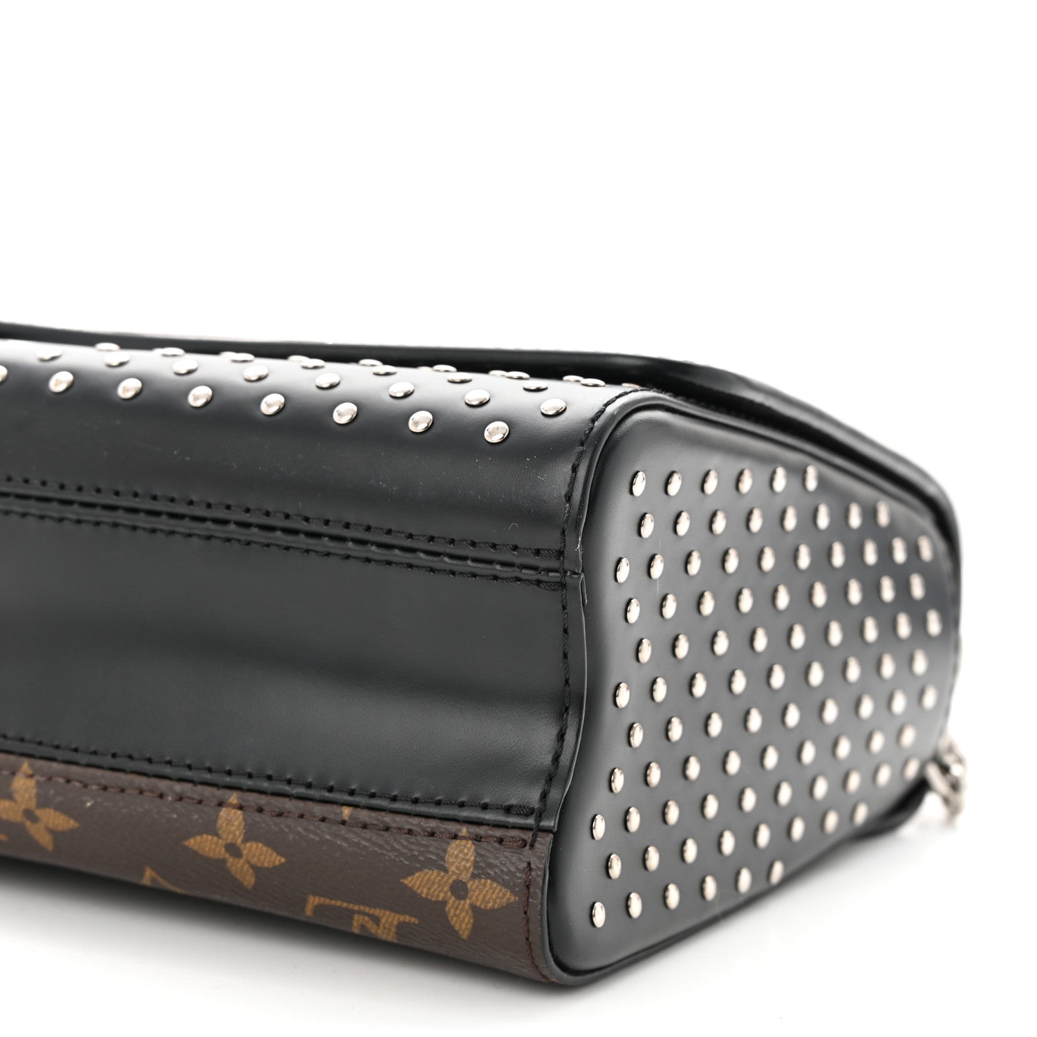 Louis Vuitton Calfskin Monogram Studded Twist Shoulder Bag MM 10 of 11